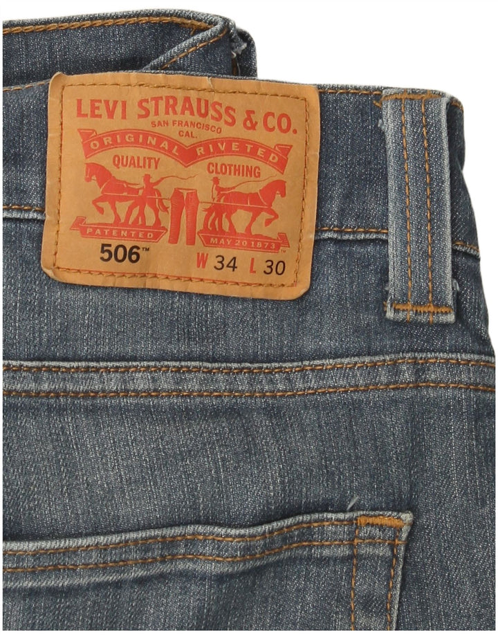 Levi's Uomo 506 Jeans dritti W34 L30 Cotone Blu
