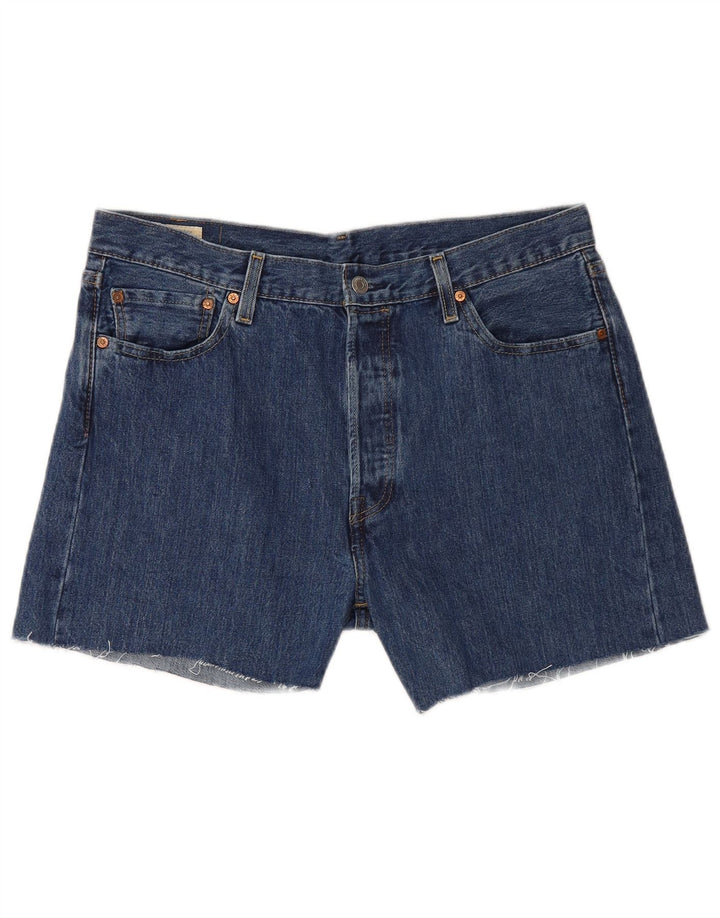 Pantaloncini di jeans Levi's 501 da uomo W36 grandi in cotone blu