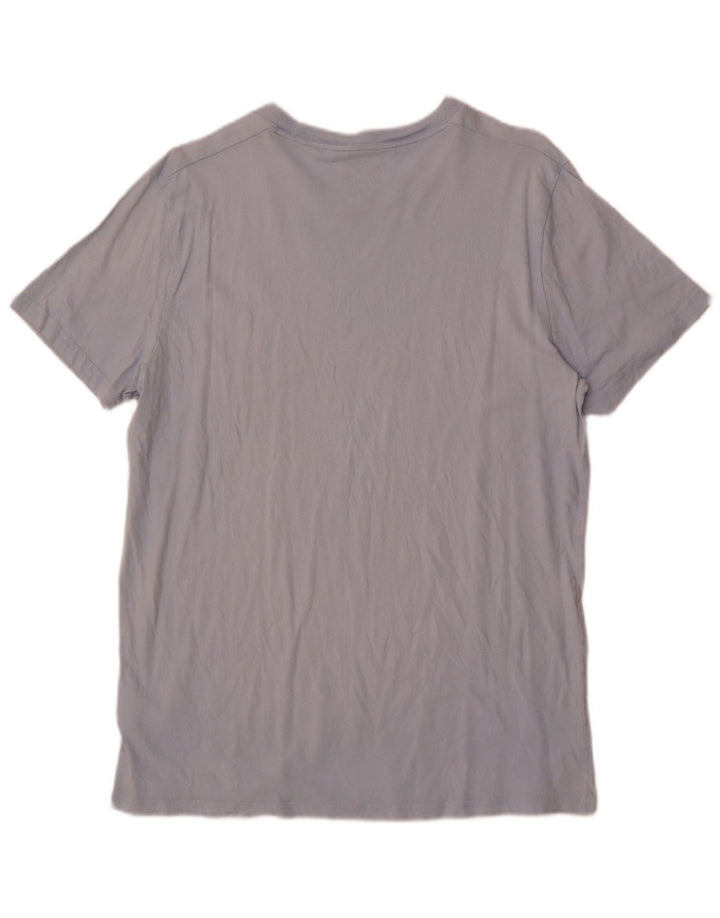 T-shirt Hollister da uomo grande in cotone blu