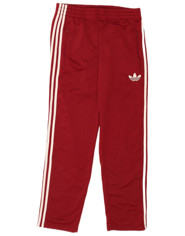 Adidas Mens Tracksuit Trousers Large Burgundy Polyester