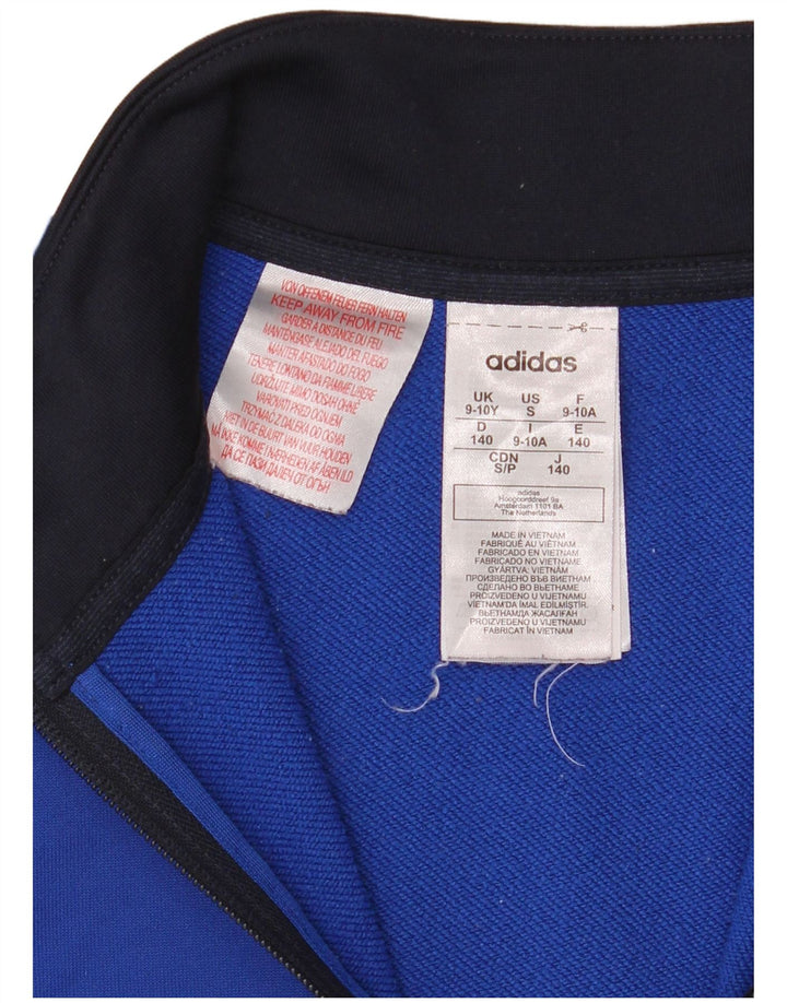 Giacca da ginnastica grafica da ragazzo Adidas 9-10 anni Blu Colourblock