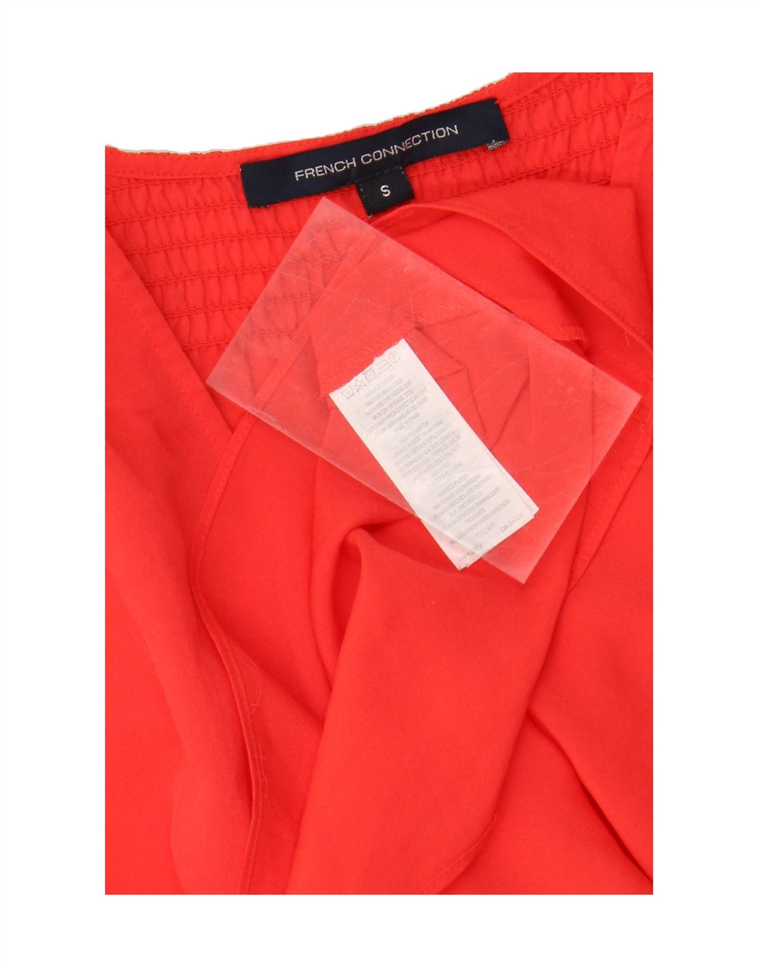 FRENCH CONNECTION Womens Oversized Blouse Top UK 10 Small Red Polyester Vintage French Connection and Second-Hand French Connection from Messina Hembry 