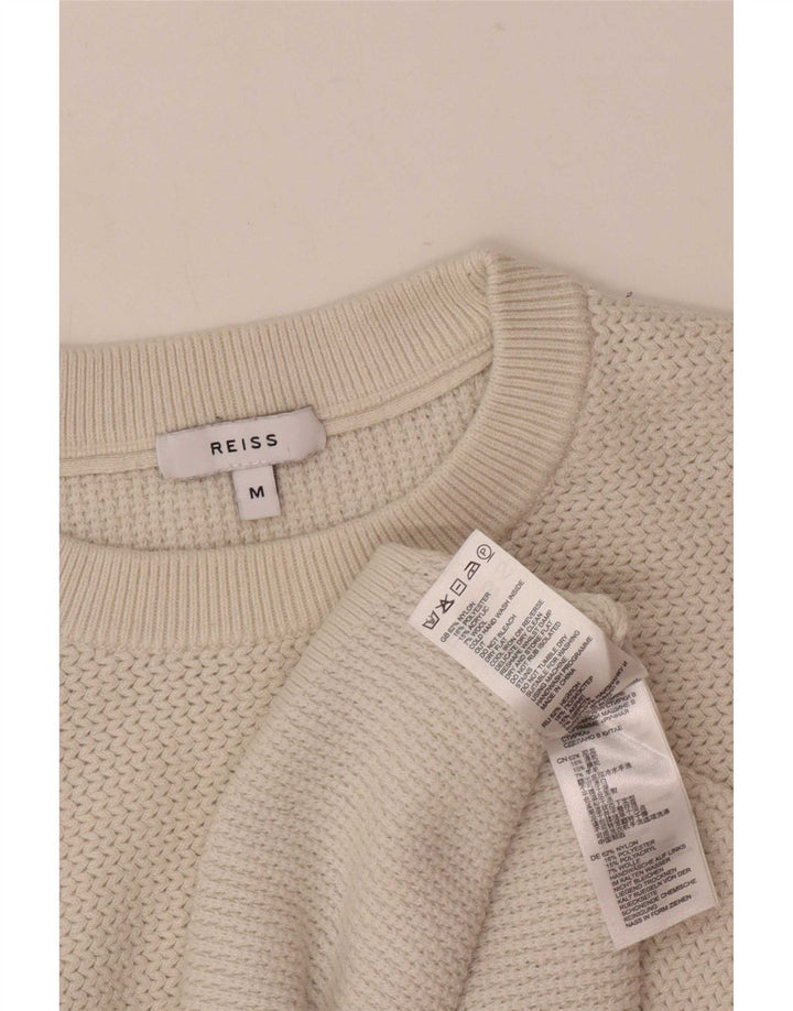 Maglione maglione girocollo da uomo Reiss in nylon beige medio