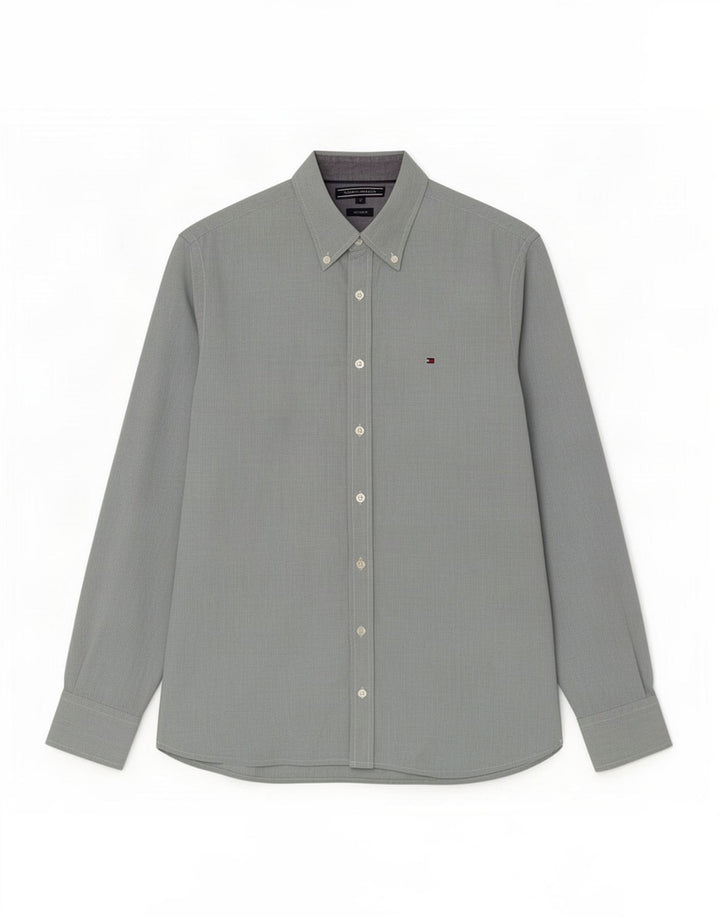 Camicia personalizzata da uomo Tommy Hilfiger in cotone verde medio