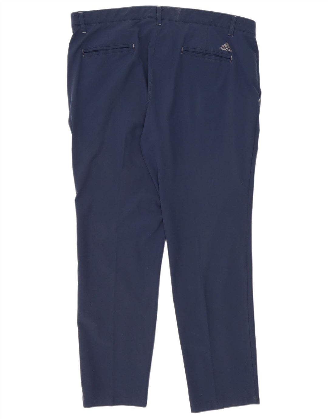 Pantaloni chino slim da uomo Adidas W38 L30 poliestere blu navy