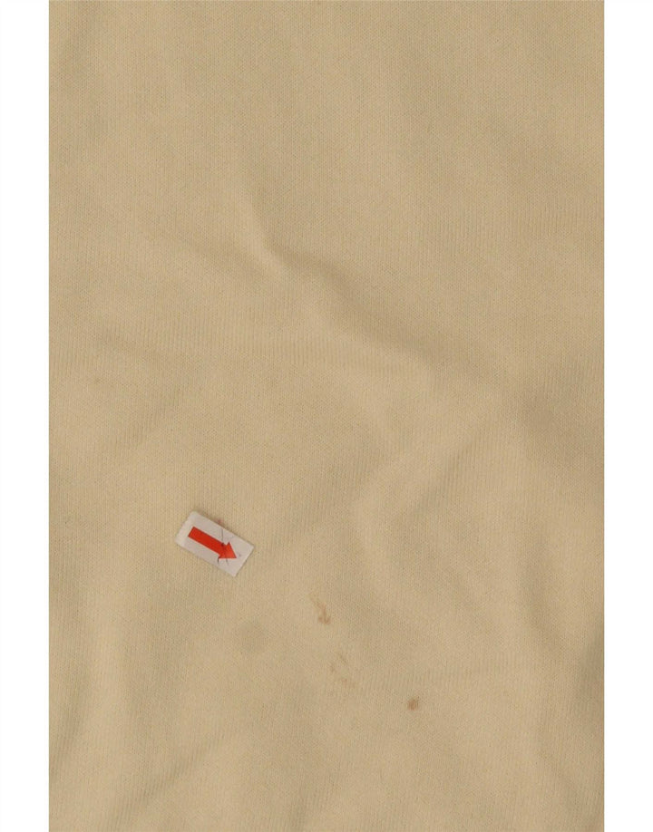Felpa Champion da uomo con grafica con zip e collo, piccola, in cotone beige