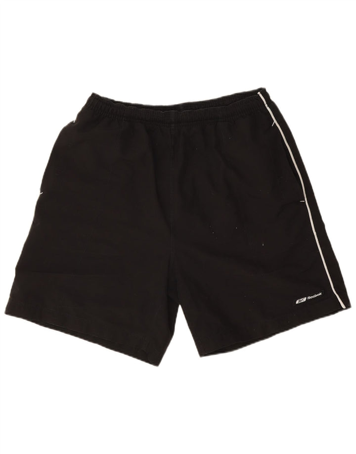 Pantaloncini da bagno Reebok da uomo medio nero in poliestere