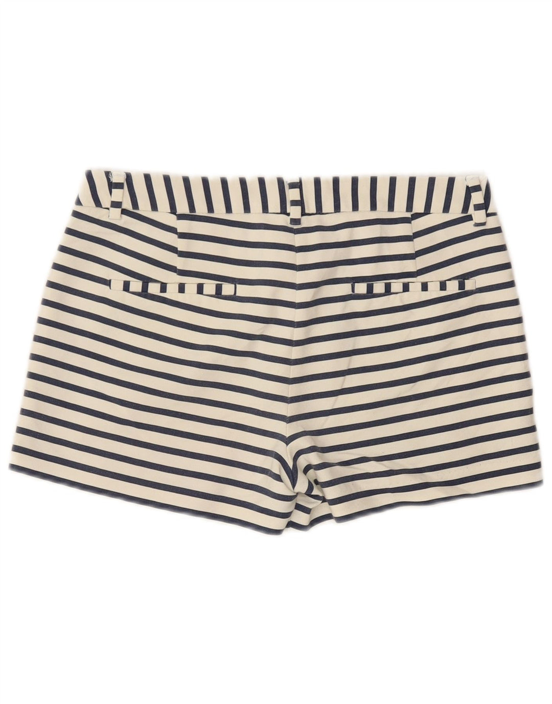 Pantaloncini chino da donna Zara piccoli W26 in cotone a righe bianche
