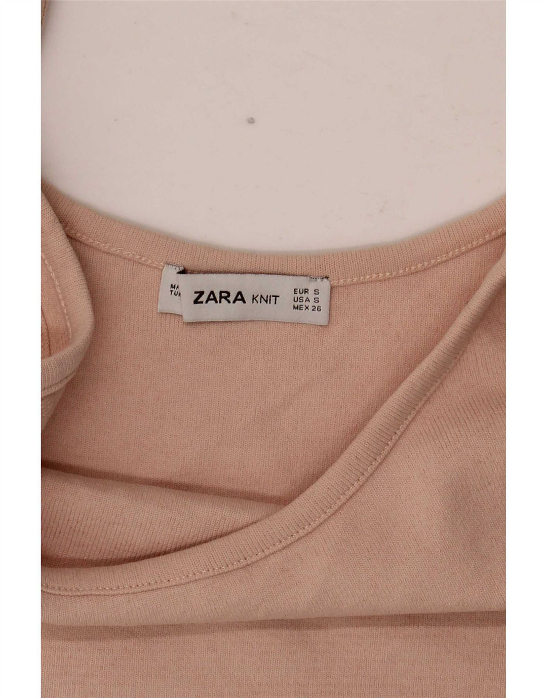 Top corto con canottiera corta da donna Zara UK 8 piccolo rosa