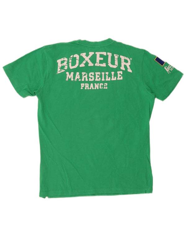 Boxeur Des Rues T-shirt grafica da uomo Top grande in cotone verde