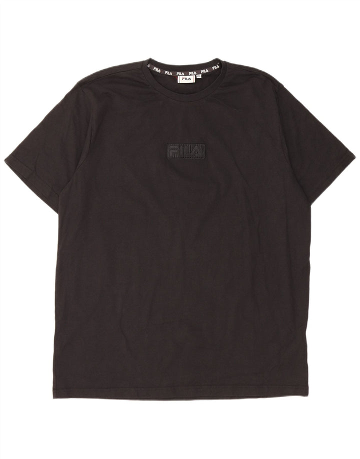 T-shirt grafica da uomo Fila Top 2XL cotone nero