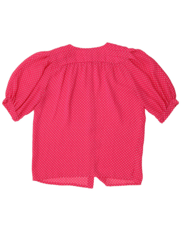 Polo da donna a mezza manica Luisa Spagnoli IT 44 a pois rosa medio