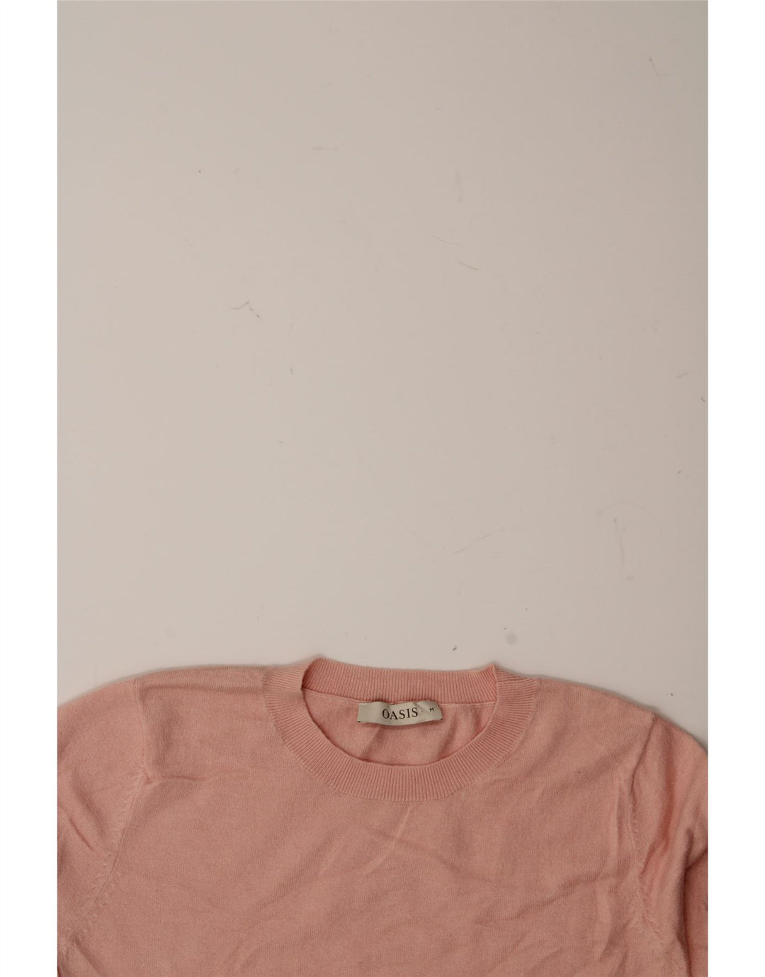 OASIS Womens Crew Neck Jumper Sweater UK 14 Medium Pink Colourblock Vintage Oasis and Second-Hand Oasis from Messina Hembry 