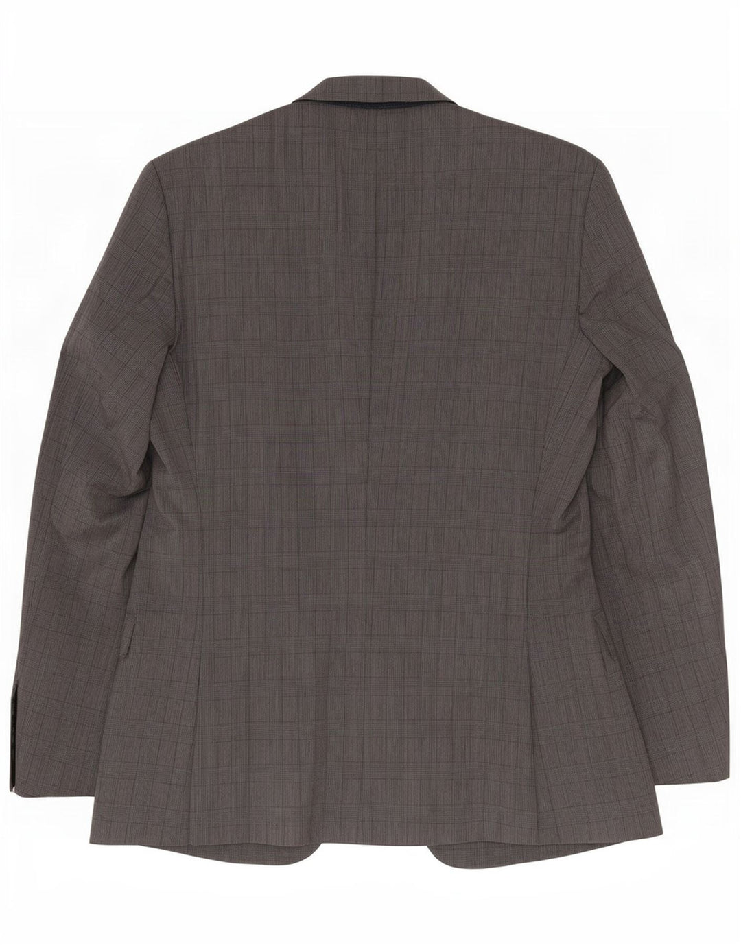 Giacca blazer da uomo a 2 bottoni Hugo Boss EU 48 Lana vergine a quadri grigio medio