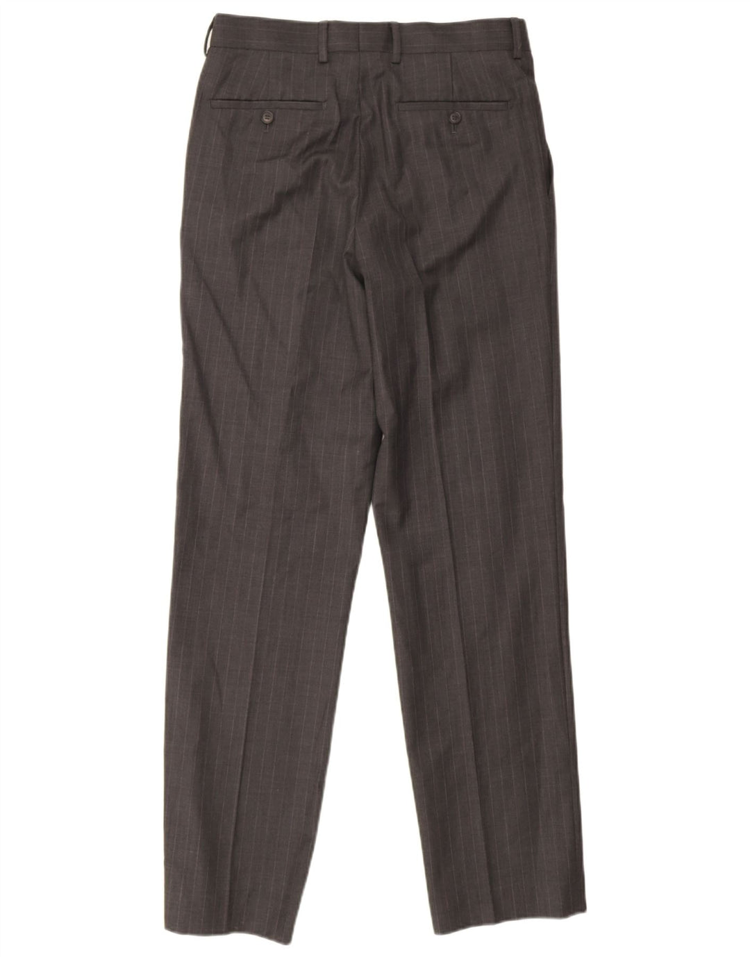 Pantaloni da abito dritti da uomo French Connection W30 L33 in lana a righe grigie