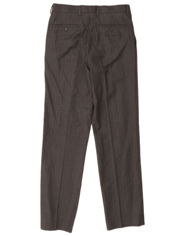 Pantaloni da abito dritti da uomo French Connection W30 L33 in lana a righe grigie