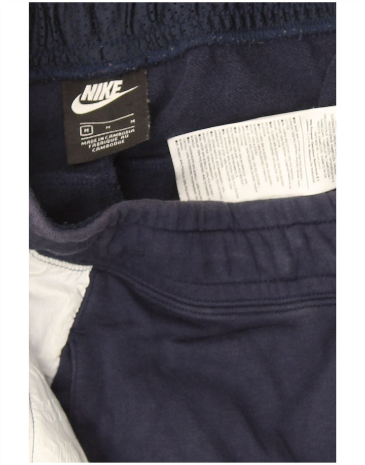 Pantaloncini sportivi Nike da uomo, cotone color block medio blu navy