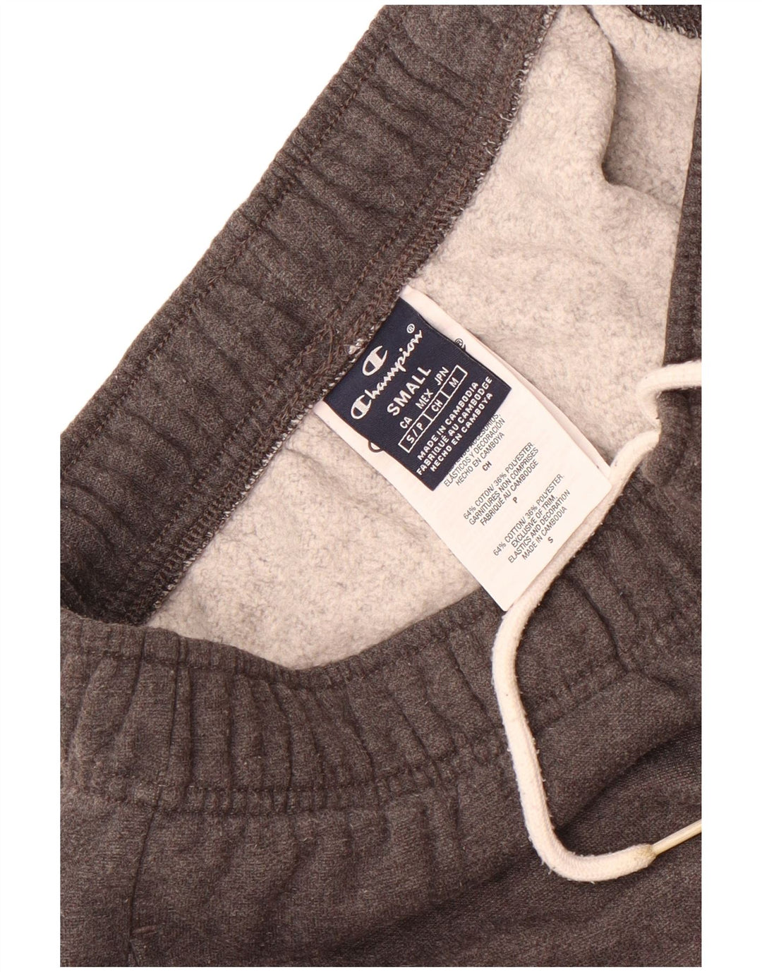 Pantaloni da tuta da uomo Champion Joggers piccoli in cotone grigio