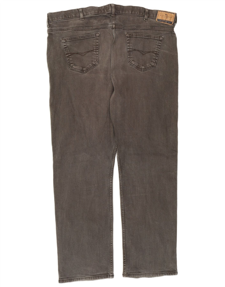 Jeans dritti da uomo Marks & Spencer vestibilità comoda W44 L31 cotone grigio