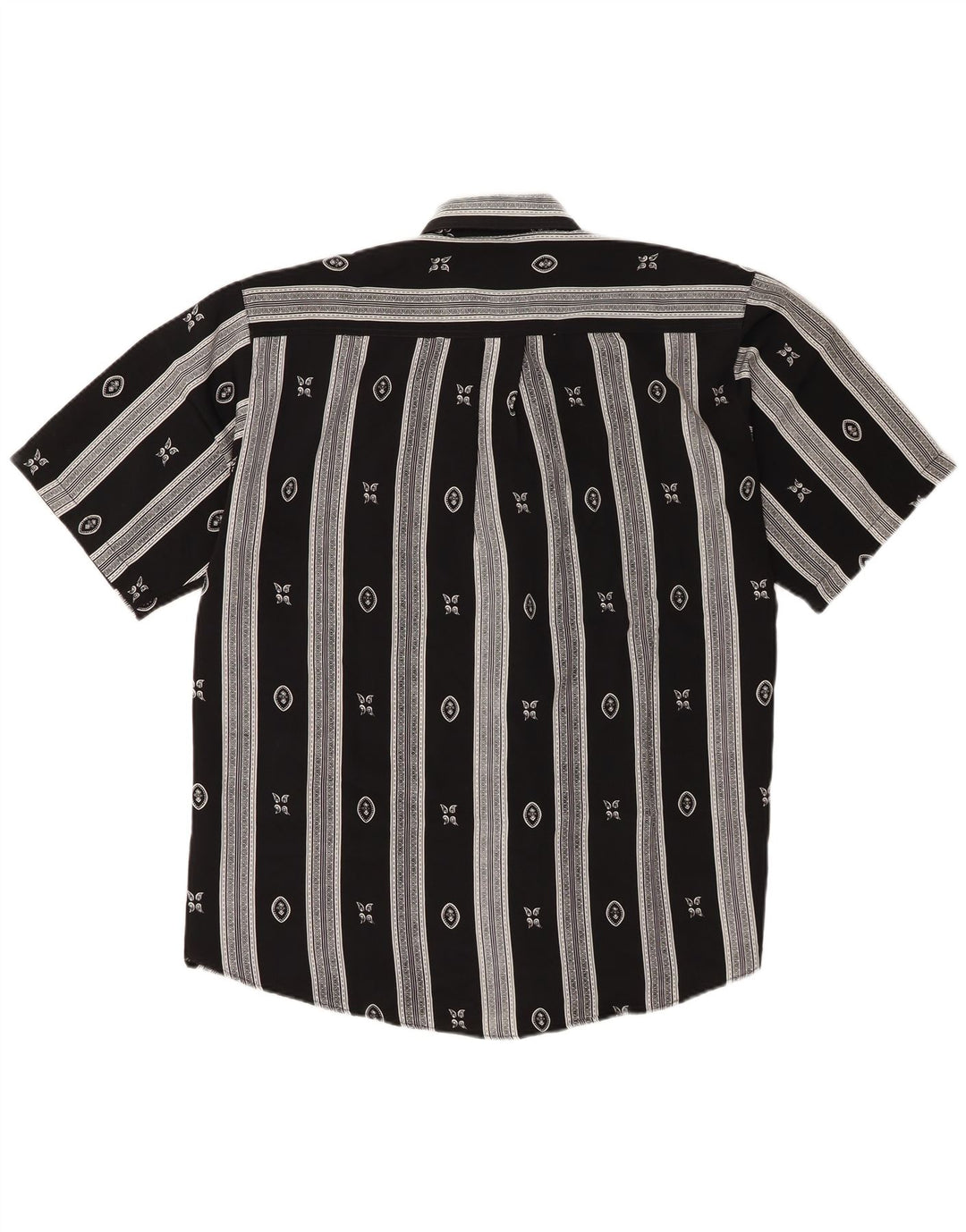 Camicia a maniche corte da uomo Cassera XL poliestere geometrico nero
