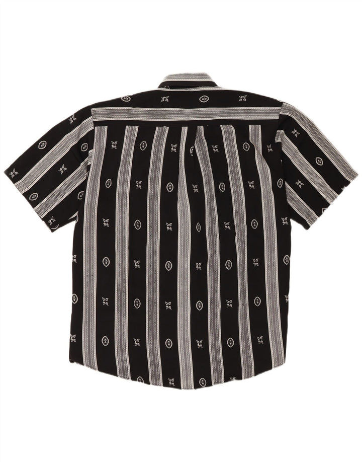 Camicia a maniche corte da uomo Cassera XL poliestere geometrico nero