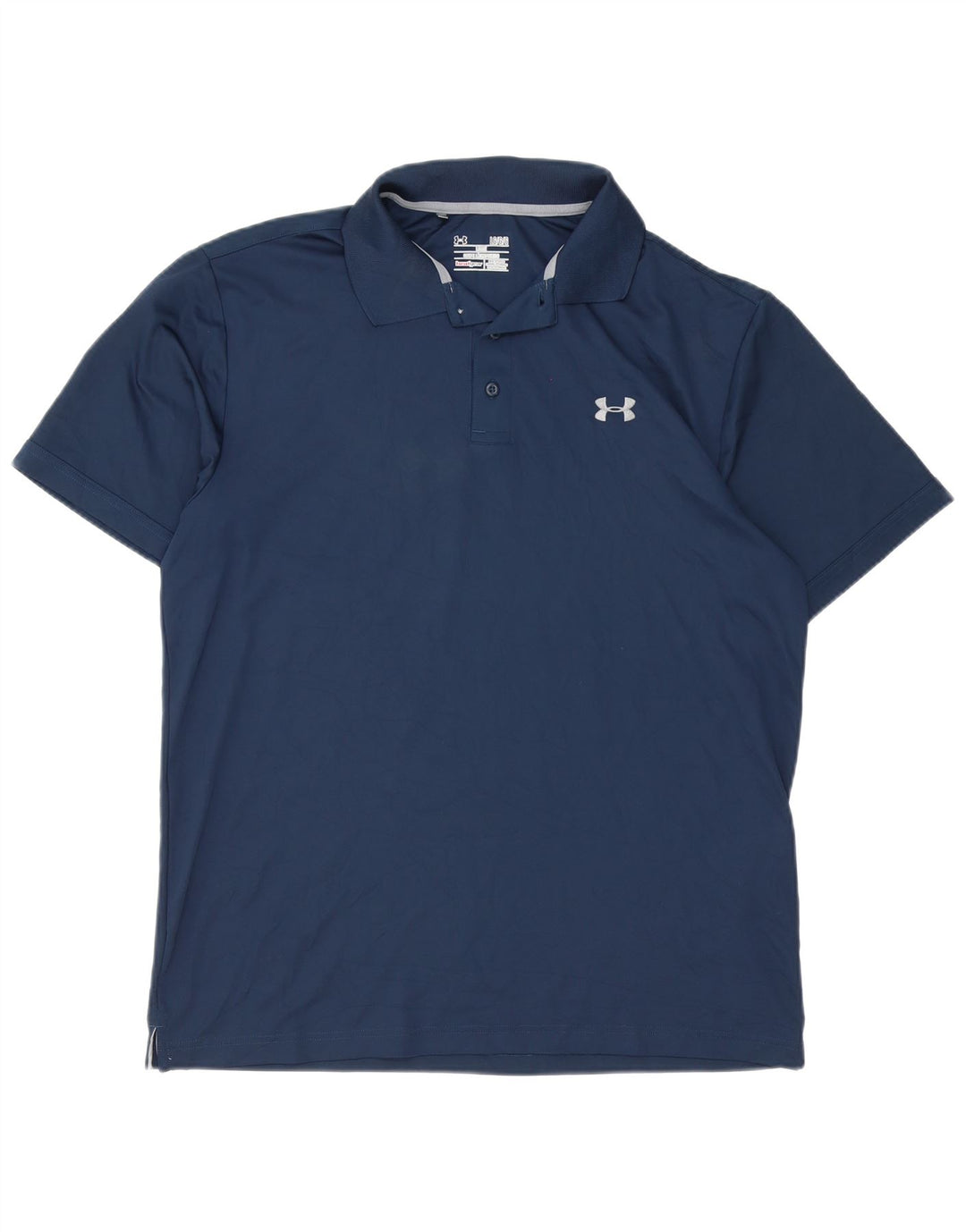 Polo Under Armour da uomo Heat Gear, grande, in poliestere blu navy