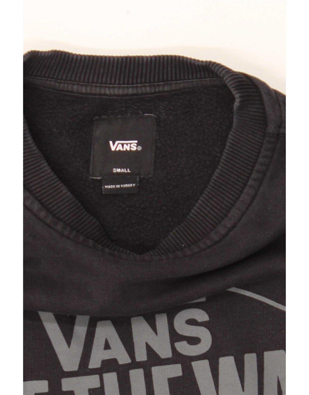 Felpa con grafica da uomo Vans, piccola, nera