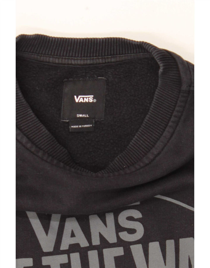 Felpa con grafica da uomo Vans, piccola, nera