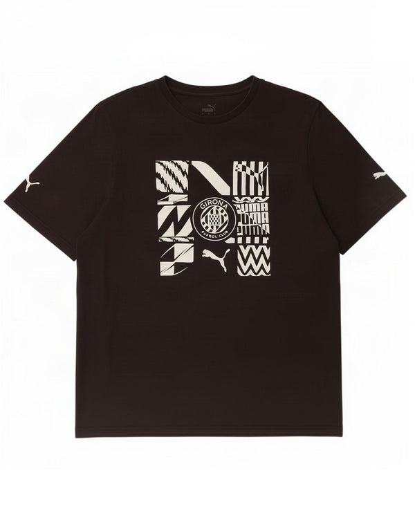 T-shirt grafica da uomo Puma Top XL in cotone nero