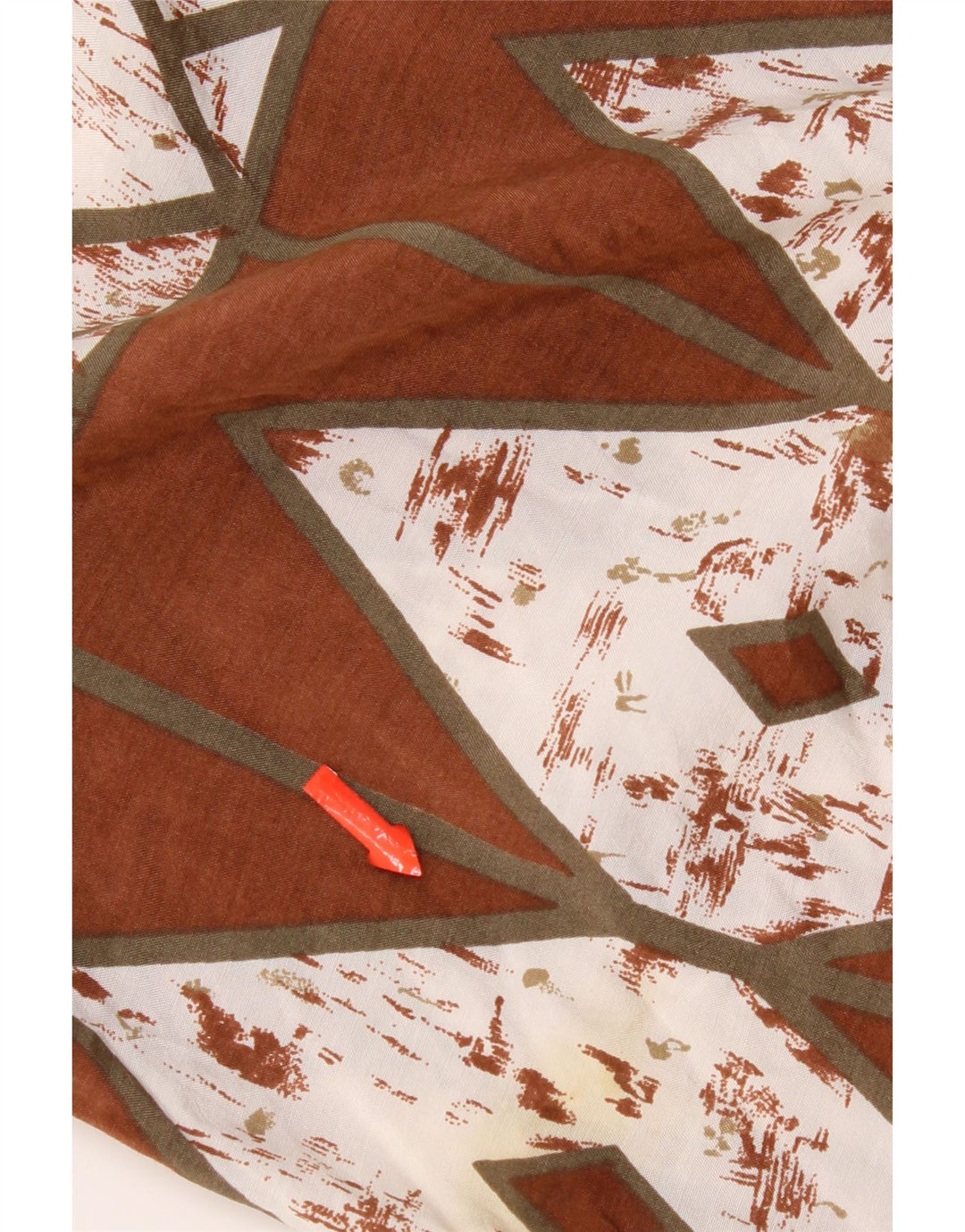 Camicia vintage da uomo marrone medio geometrica