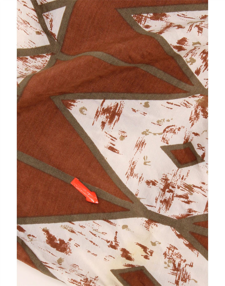 Camicia vintage da uomo marrone medio geometrica