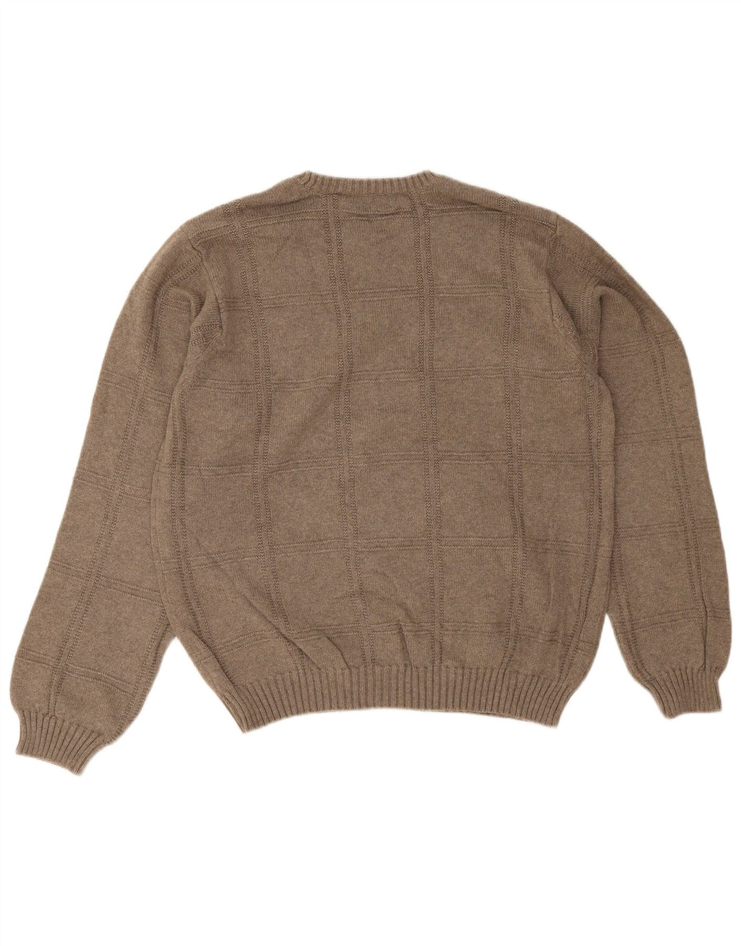 Maglione da uomo girocollo Izod di grandi dimensioni in cotone beige