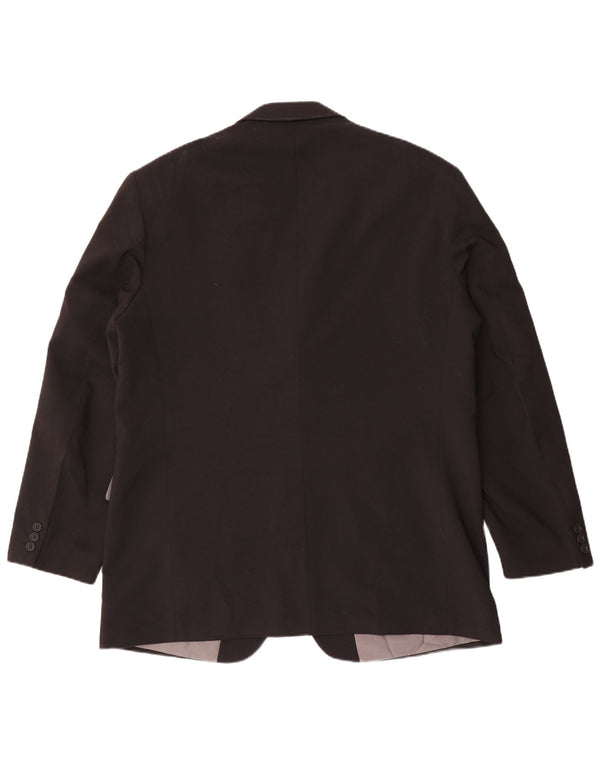 Giacca blazer a 3 bottoni da uomo Marks & Spencer UK 44 XL poliestere nero