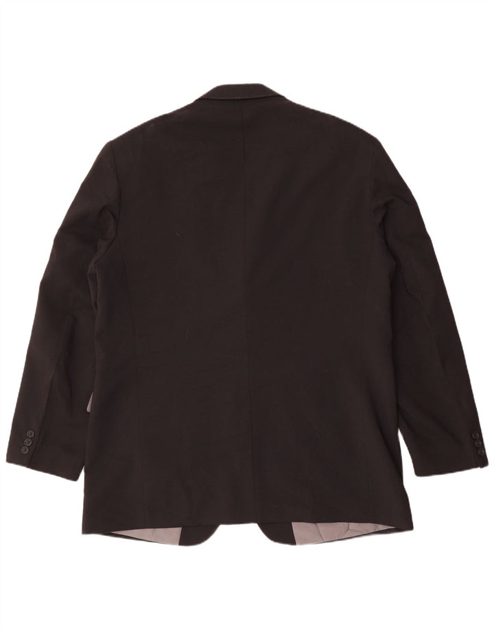 Giacca blazer a 3 bottoni da uomo Marks & Spencer UK 44 XL poliestere nero