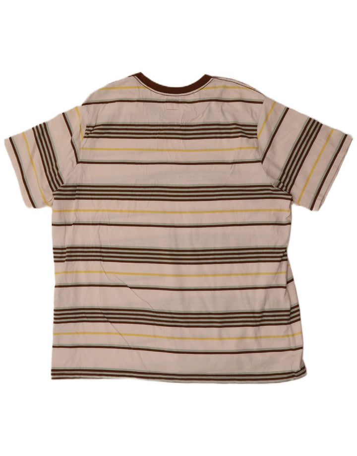 T-shirt da uomo Levi's Top 2XL cotone a righe bianco sporco