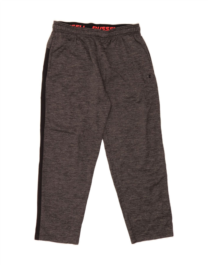 RUSSELL ATHLETIC Mens Tracksuit Trousers Large Grey Colourblock Polyester Vintage Russell Athletic and Second-Hand Russell Athletic from Messina Hembry 