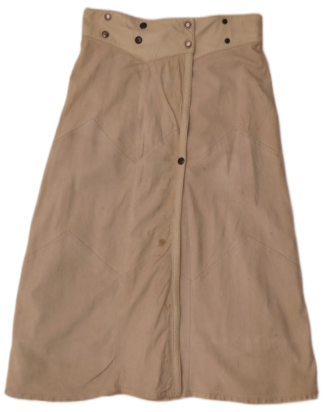 Gonna in pelle da donna pret-a-porter IT 40 piccola W26 Beige