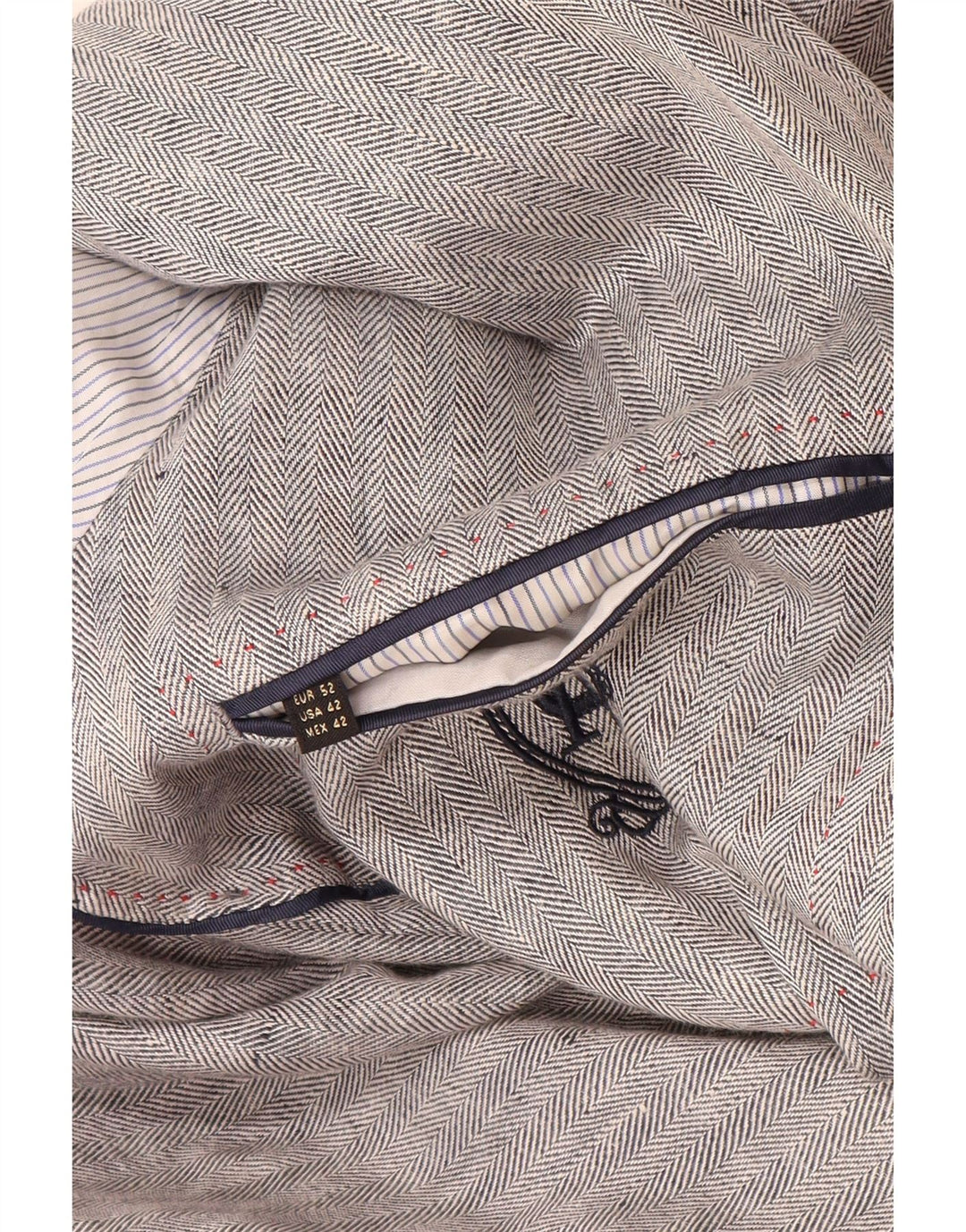 Giacca blazer da uomo a 2 bottoni Massimo Dutti EU 52 Large Grey Herringbone