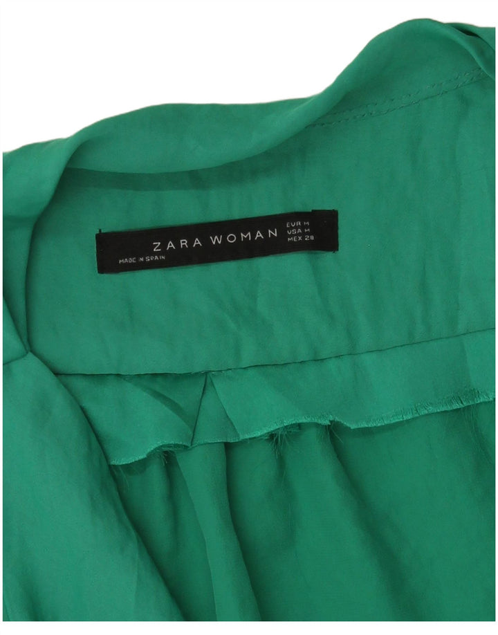 Abito a trapezio senza maniche da donna Zara UK 14 verde medio