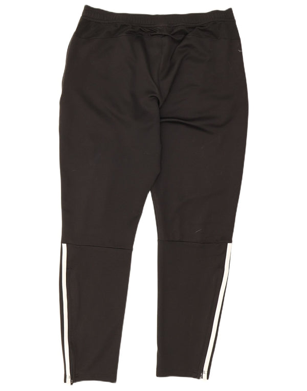 Pantaloni da tuta da uomo Adidas Large neri in poliestere
