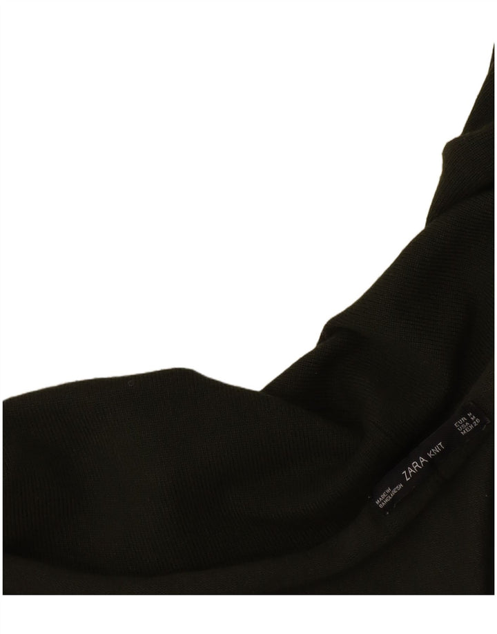 Maglione cardigan aperto oversize lungo da donna Zara UK 14 medio Cachi
