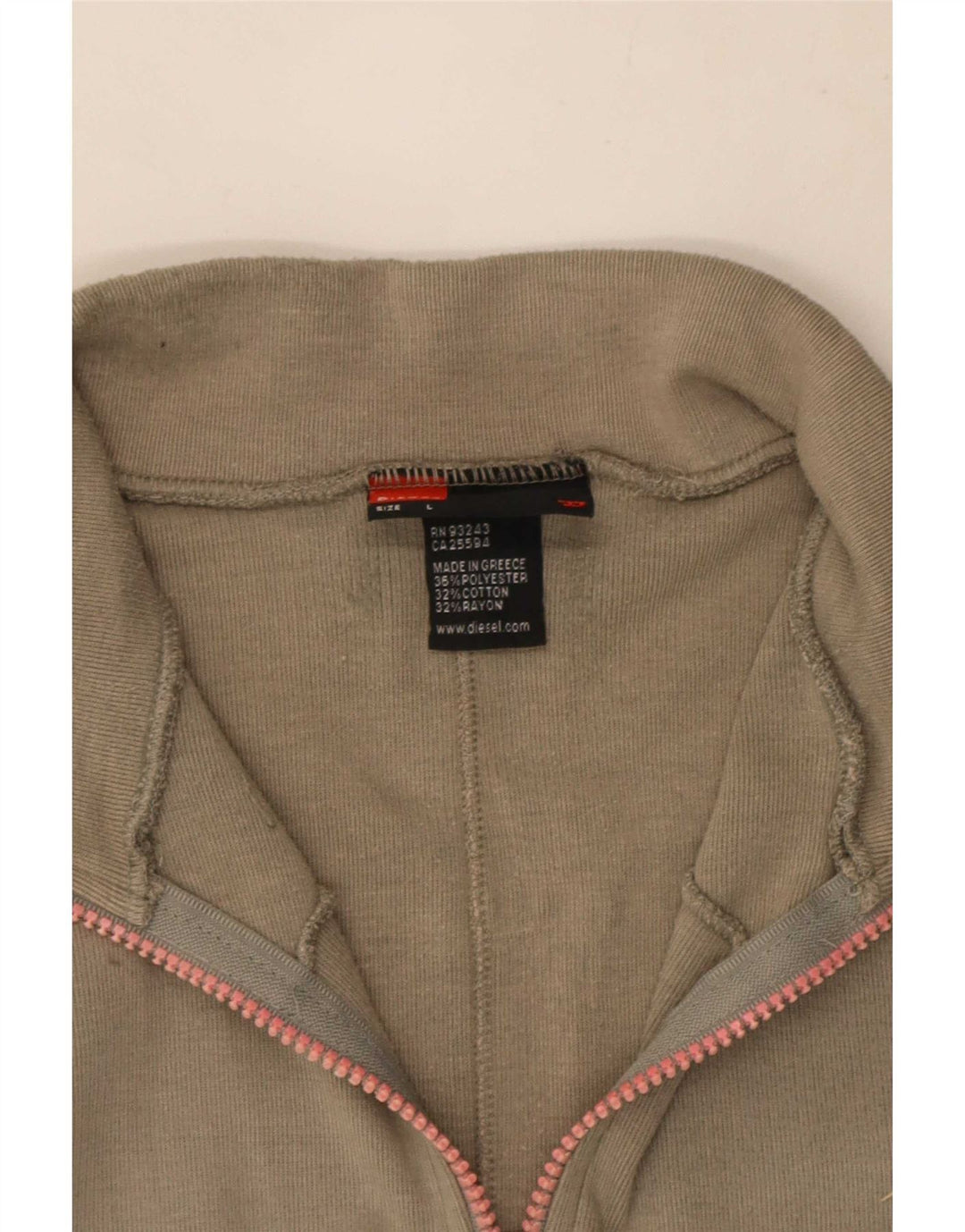 Giacca da tuta grafica da donna Diesel UK 14 grande poliestere grigio