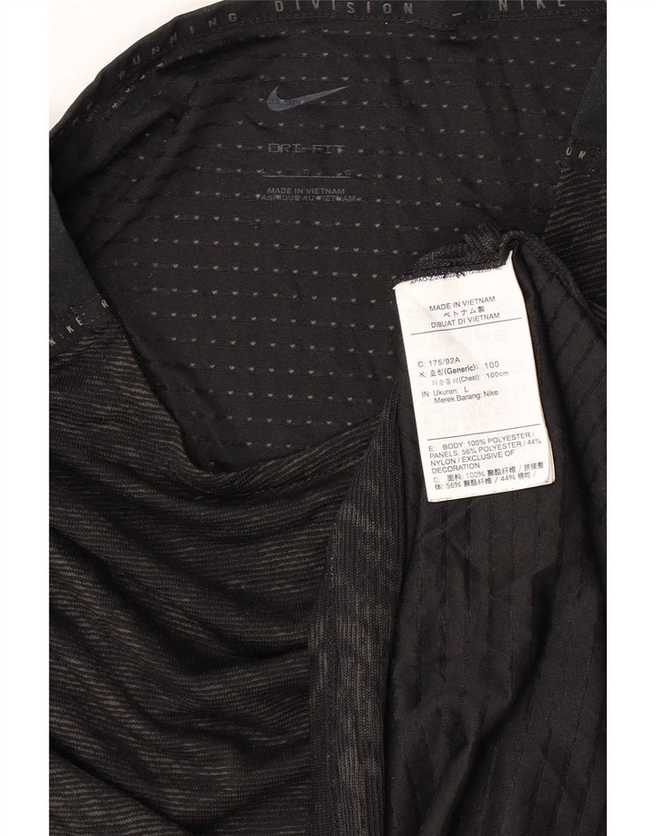 T-shirt da donna Nike Dri Fit con motivo astratto, taglia UK 14, grande, nera