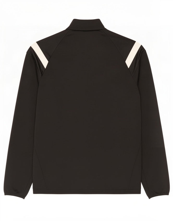 Adidas Uomo Climacool Zip Neck Felpa Maglione Piccolo Nero Colourblock