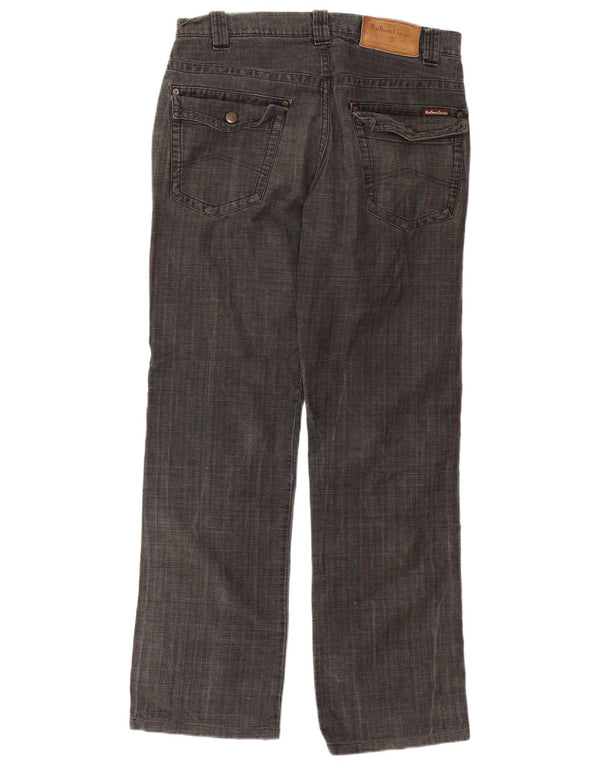 Pantaloni chino dritti da uomo Marlboro Classics W33 L31 grigio a spina di pesce