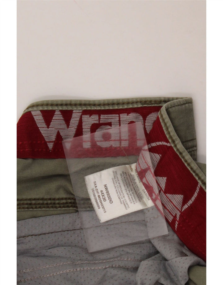 Pantaloni cargo dritti da uomo WRANGLER W44 L30 cotone kaki