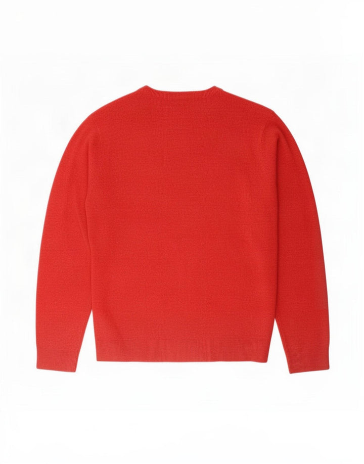 Maglione da uomo con scollo a V Marks & Spencer, acrilico rosso medio