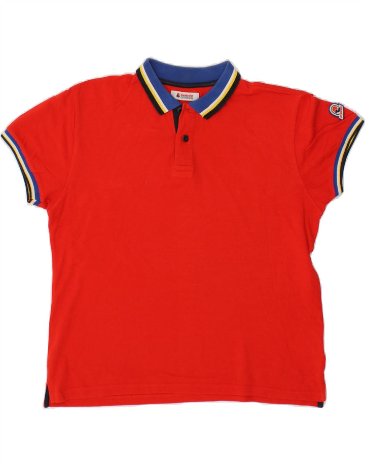 INVICTA Mens Polo Shirt Large Red Cotton Vintage Invicta and Second-Hand Invicta from Messina Hembry 