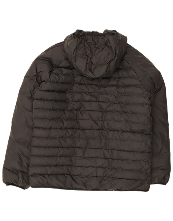 Giacca imbottita con cappuccio da uomo Adidas UK 40 grande poliestere nero