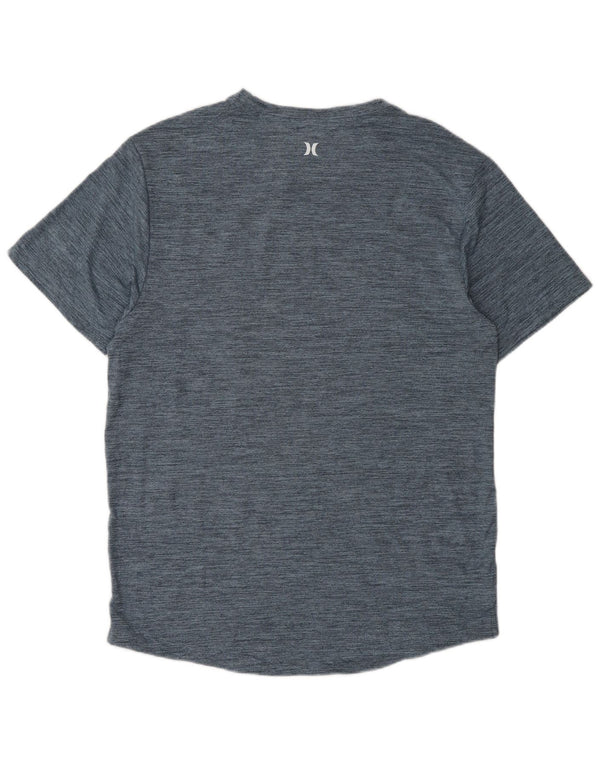 T-shirt grafica da uomo Hurley Top in poliestere mélange medio blu navy